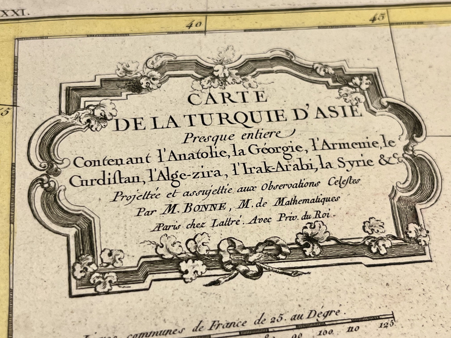 Carte ancienne Turquie d Asie par Rigobert Bonne