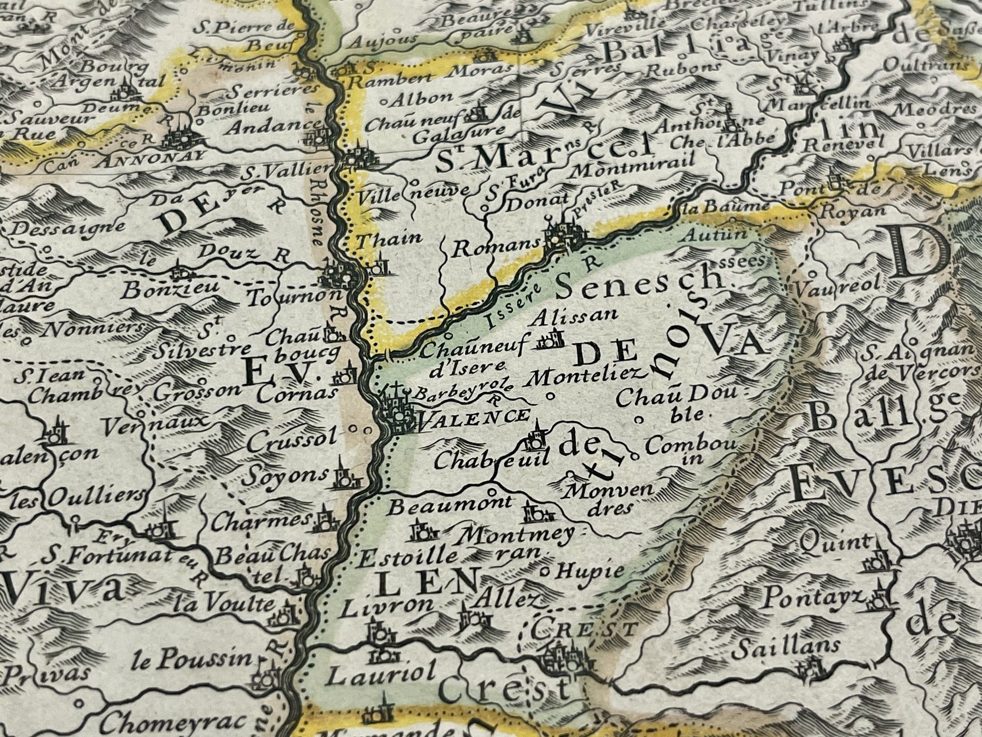 Carte ancienne Valence Dauphine 