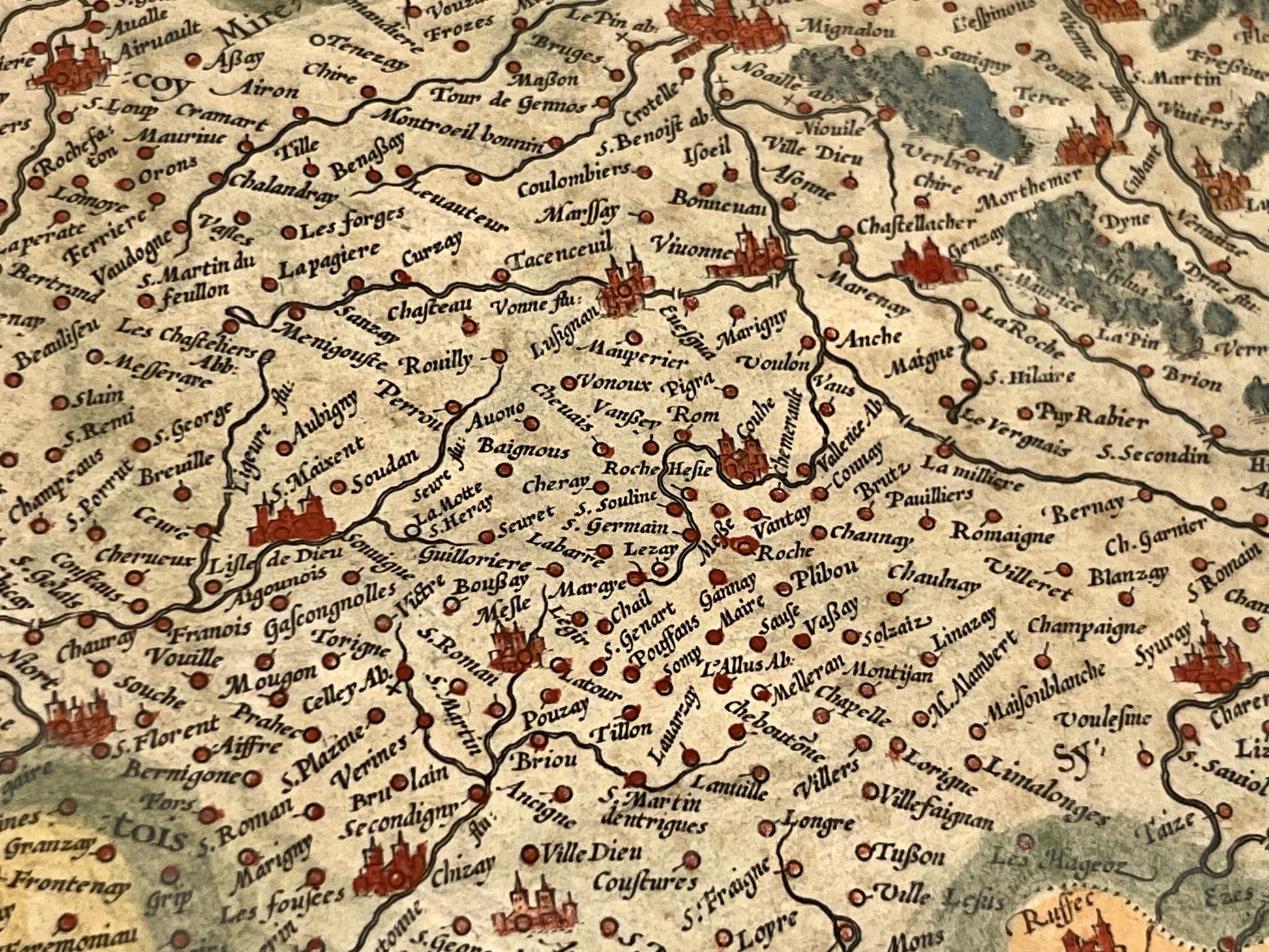 Carte ancienne Vendee par Gerard Mercator