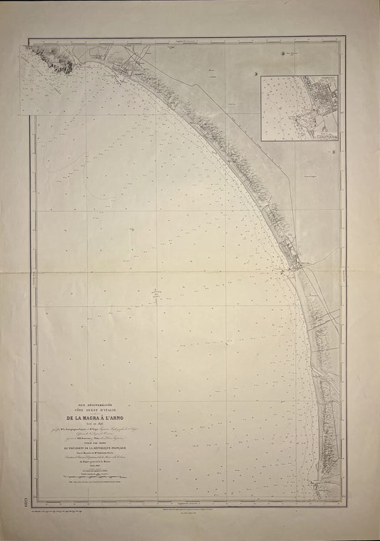 Carte ancienne Viareggio Italie