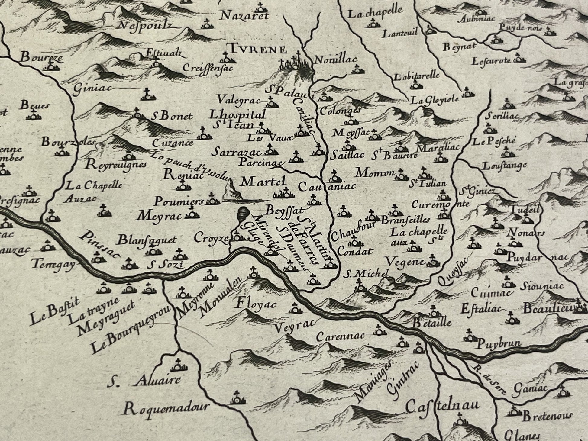 Carte ancienne Vicomte de Turenne