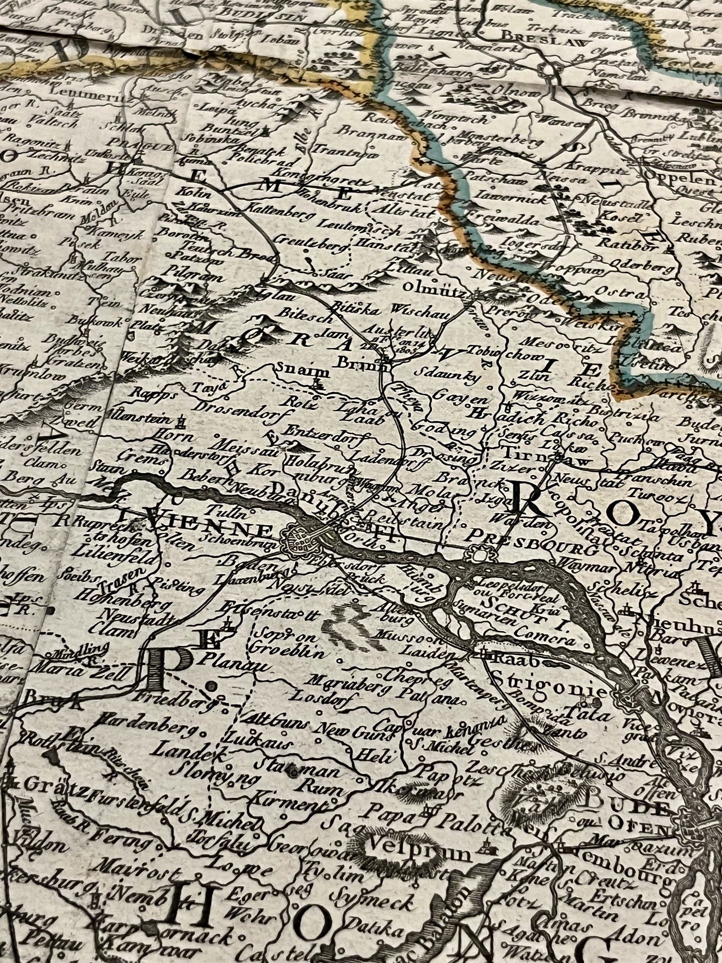 Carte ancienne Vienne Autriche Empire napoleonien