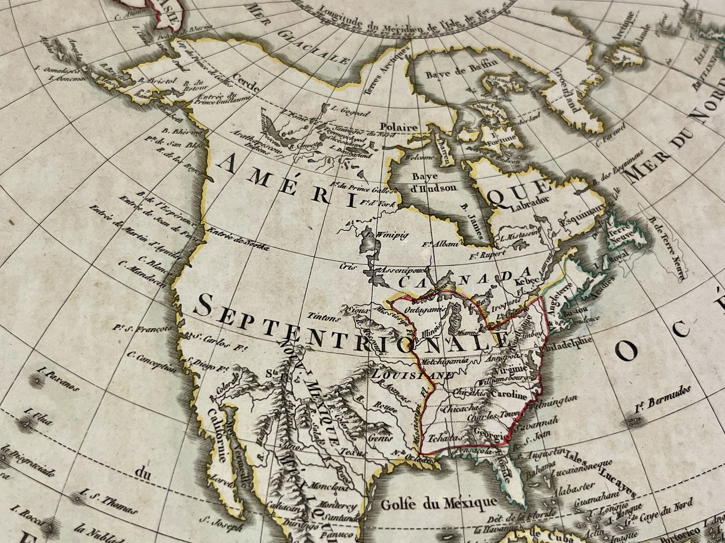 Carte ancienne authentique Amerique