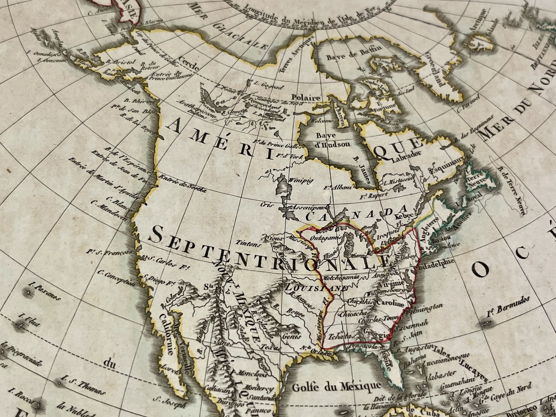 Carte ancienne authentique Amerique