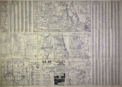 Carte ancienne avec plan Chicago USA