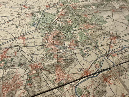 Carte ancienne banlieue parisienne