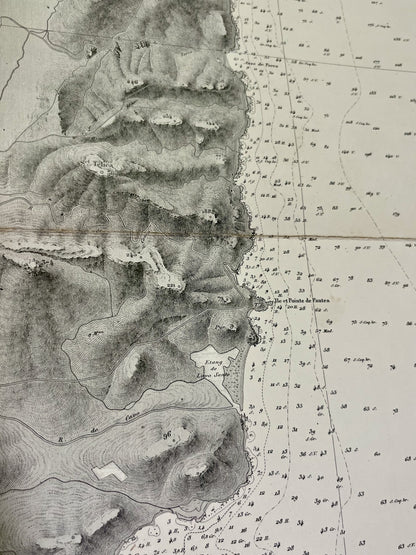 Carte ancienne cote Corse Porto-Vecchio