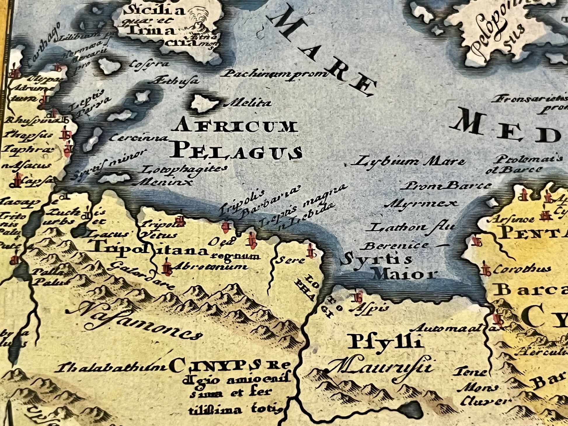 Carte ancienne cotes Libye