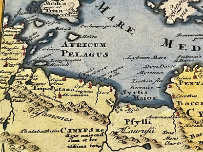 Carte ancienne cotes Libye