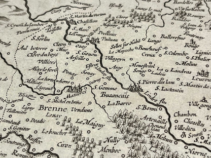 Carte ancienne cours Indre