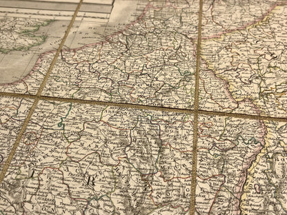 Carte ancienne départements napoleoniens