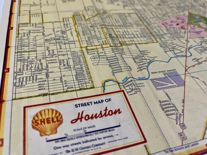 Carte ancienne de Houston, Texas, par Shell