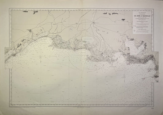 Carte ancienne de Marseille a sete