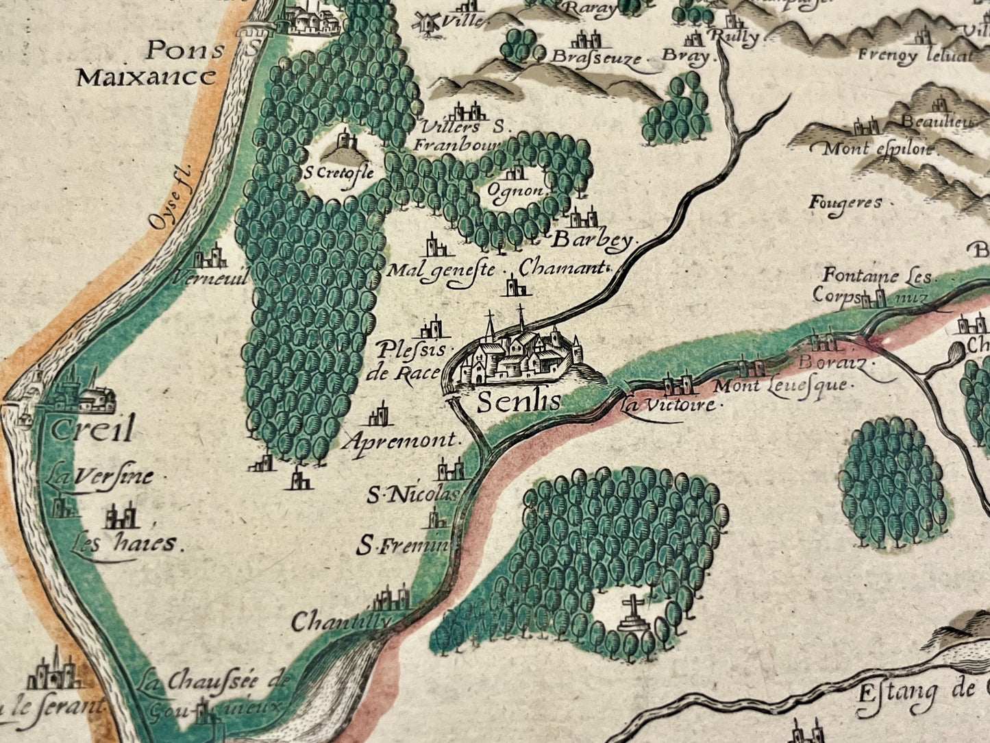 Carte ancienne de Senlis et environs
