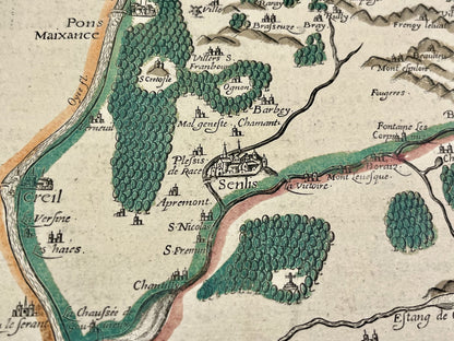 Carte ancienne de Senlis et environs