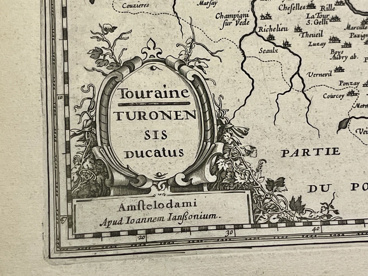 Carte ancienne de la Touraine par Janssonius