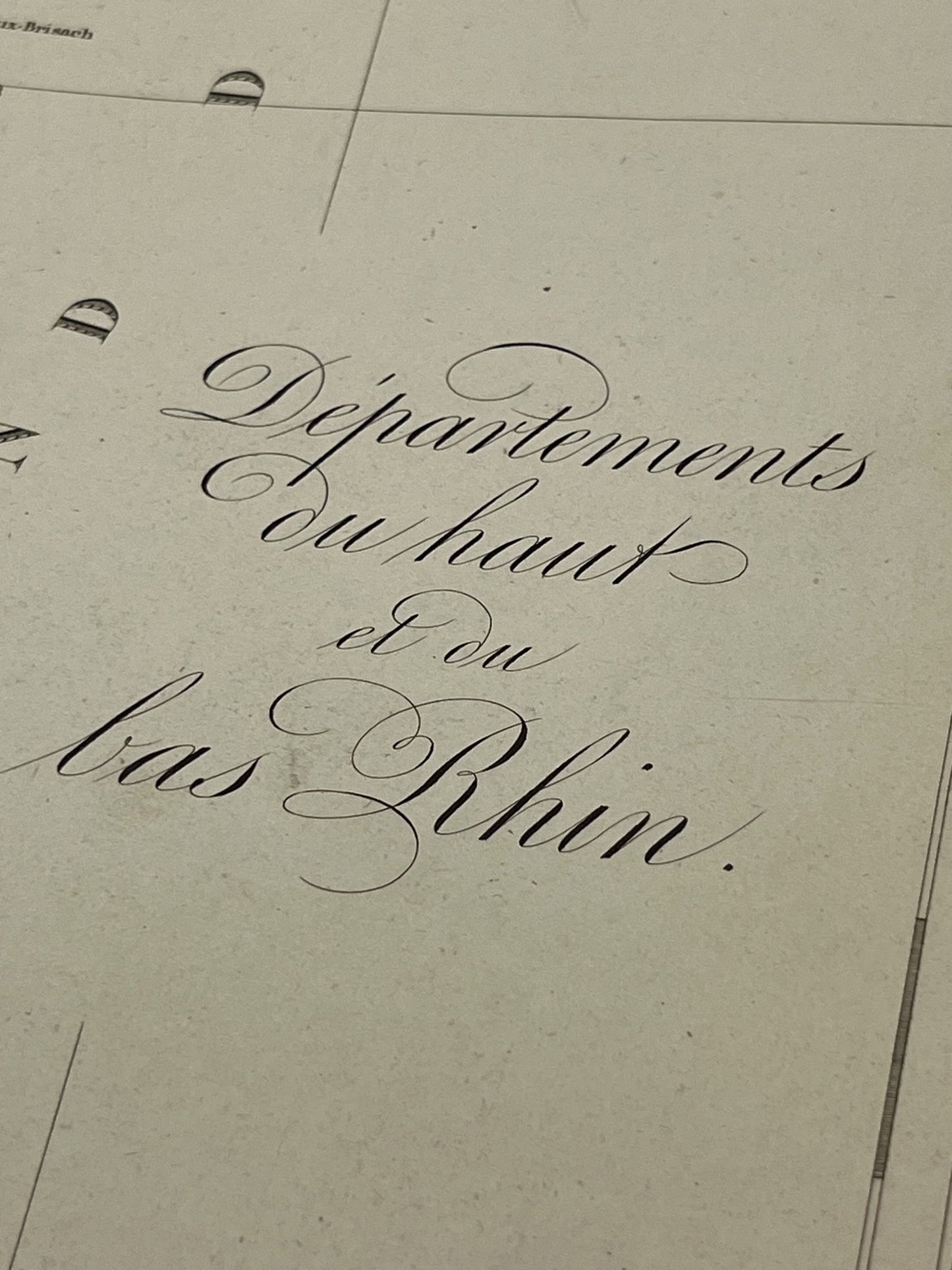 Carte ancienne departements Haut-Rhin et Bas-Rhin