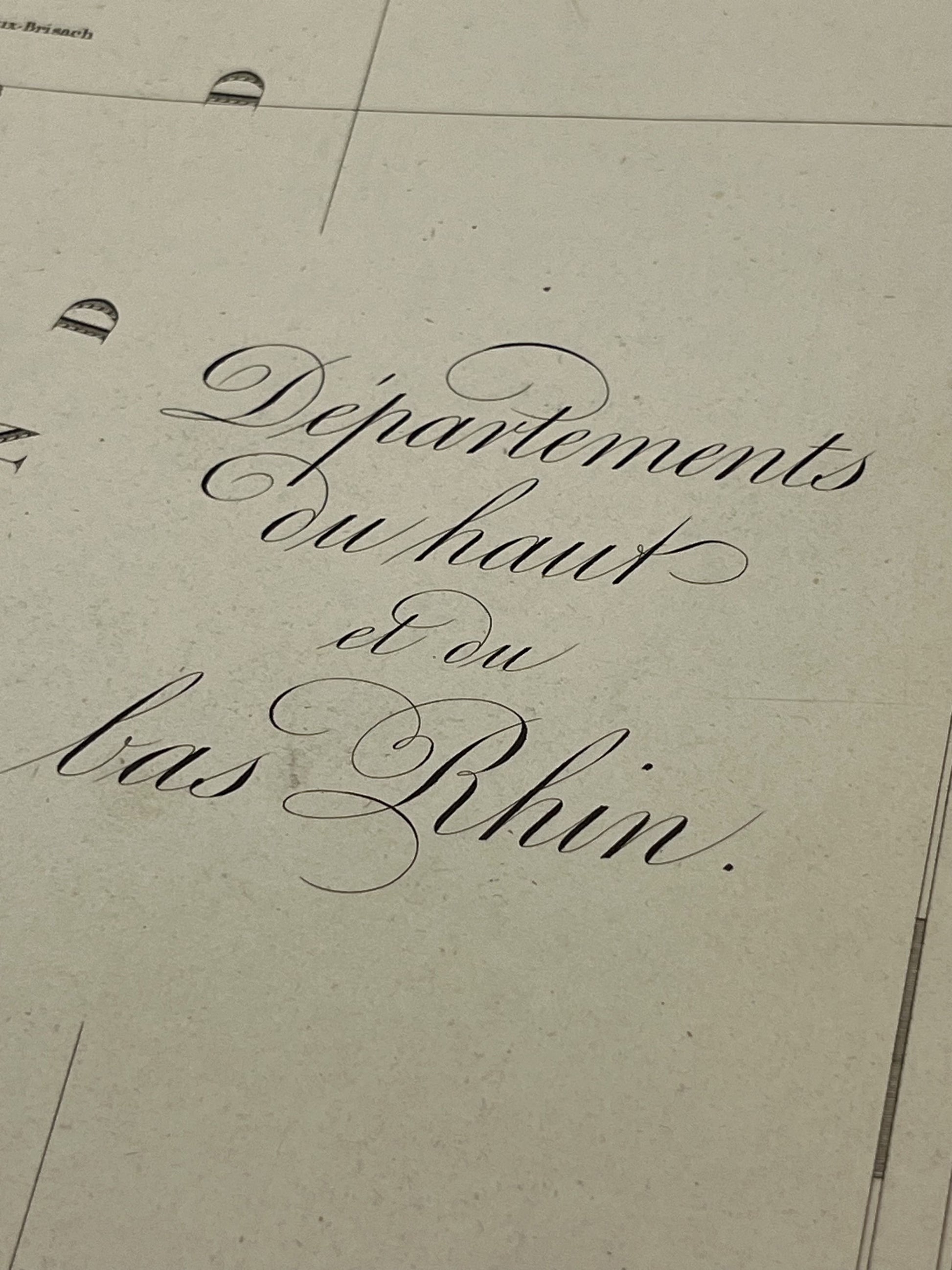 Carte ancienne departements Haut-Rhin et Bas-Rhin