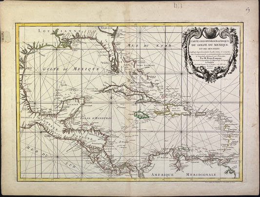 Carte ancienne des Caraibes