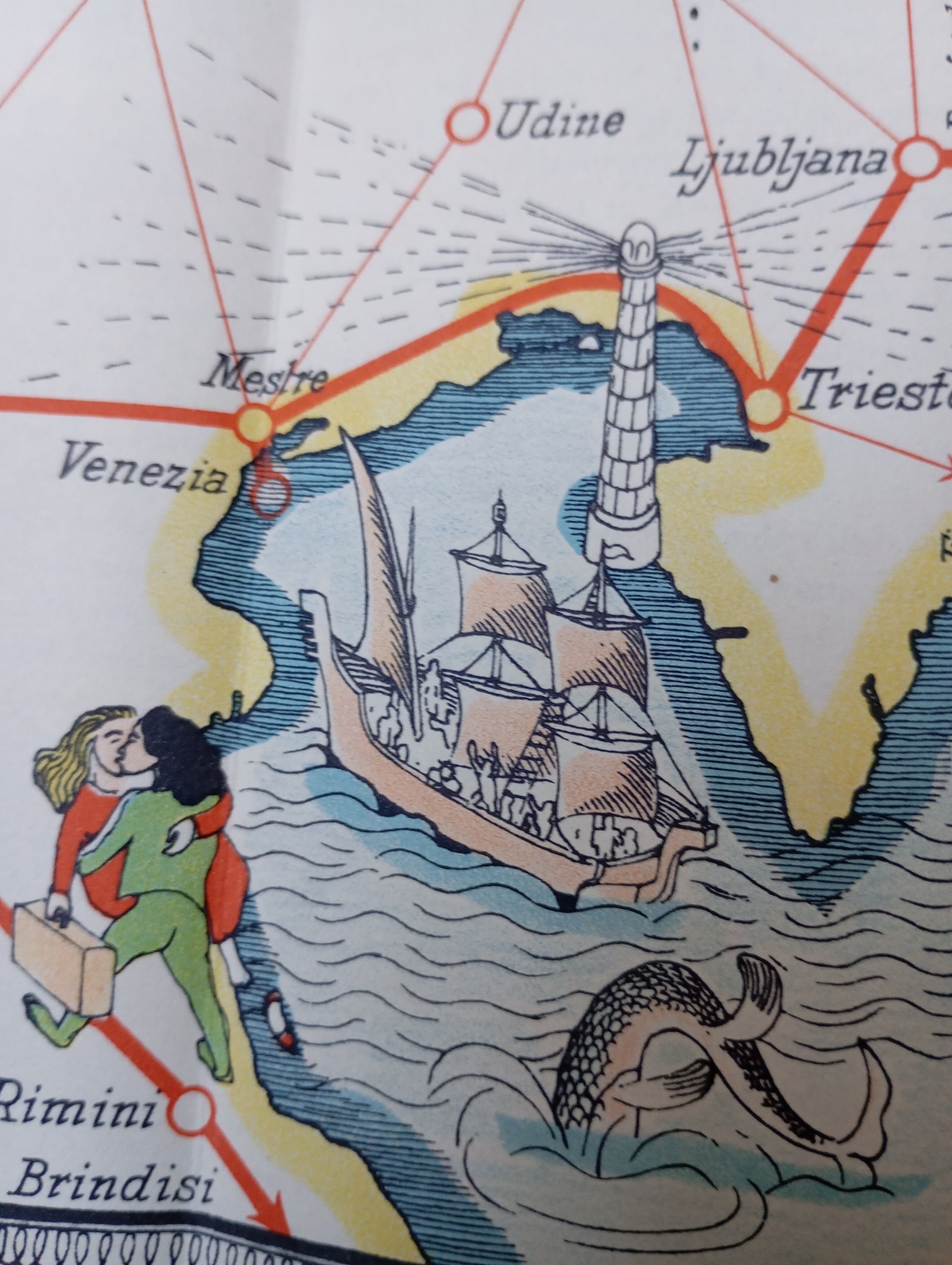 Carte ancienne des Chemins de fer suisses