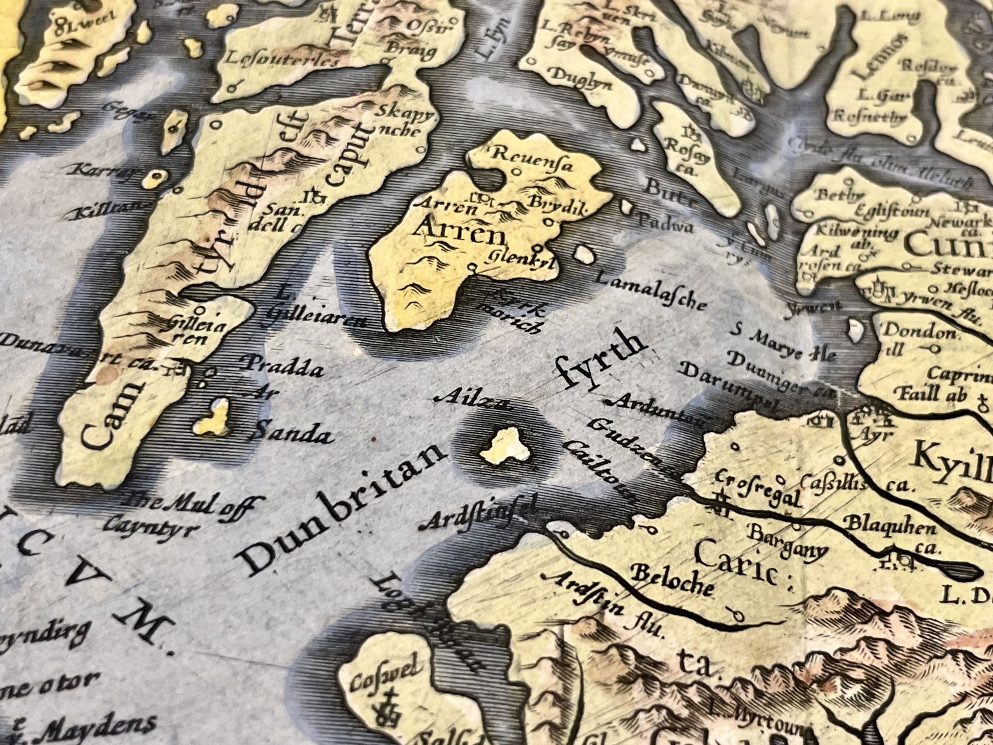 Carte ancienne des Lochs ecossais