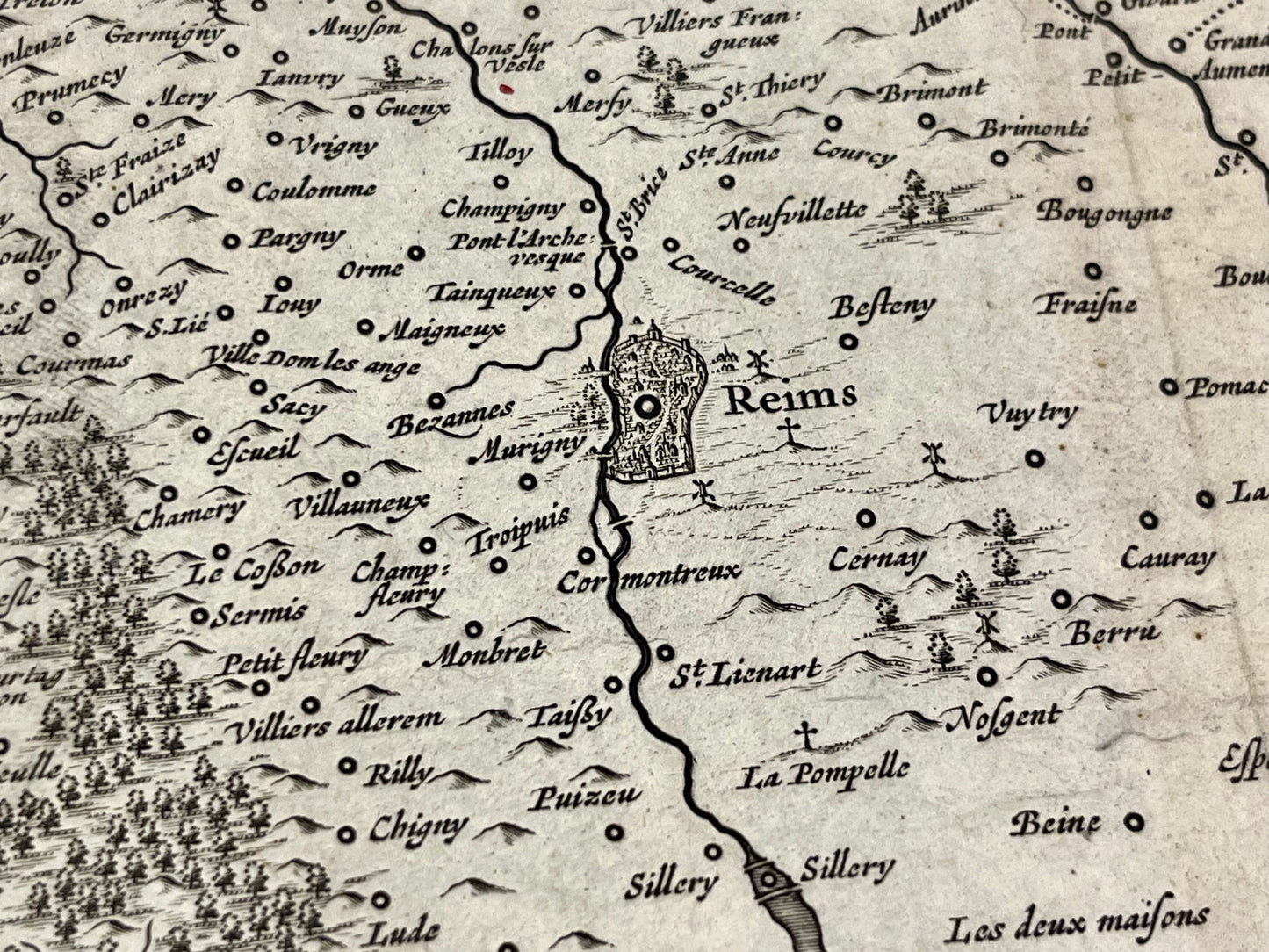 Carte ancienne diocese de Reims