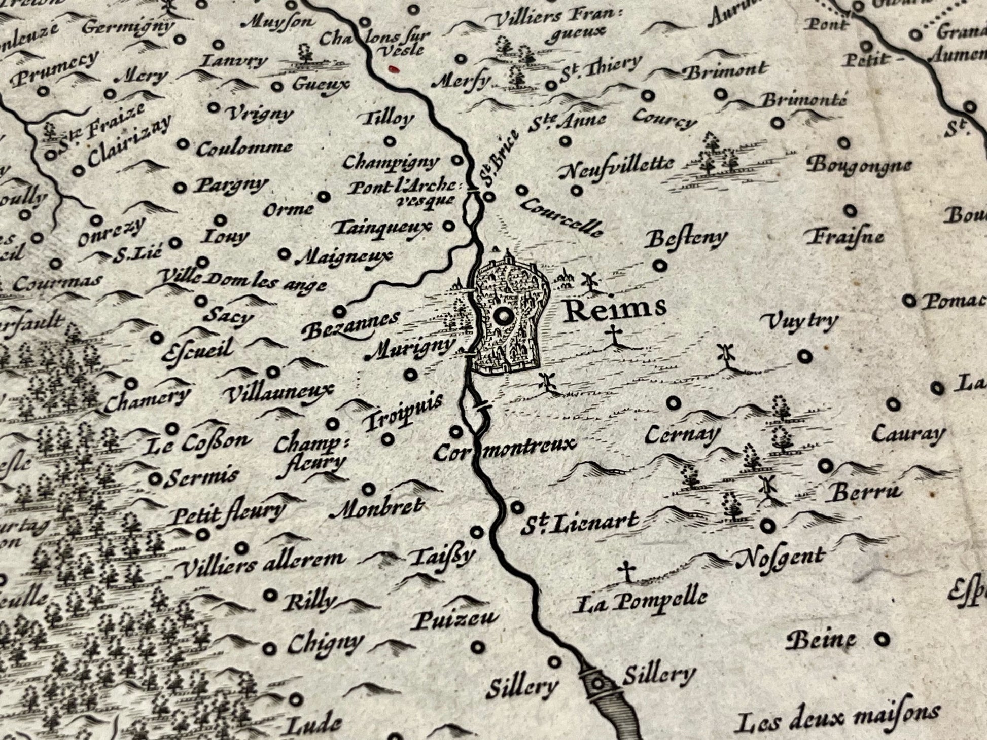 Carte ancienne diocese de Reims