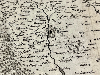 Carte ancienne diocese de Reims