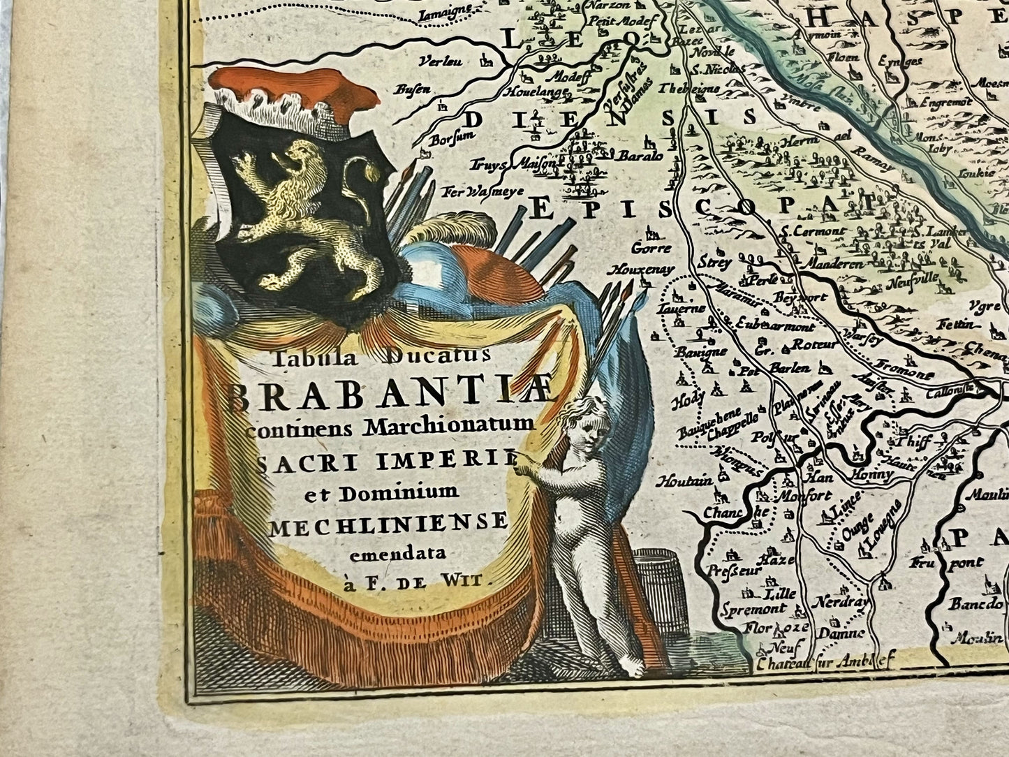 Carte ancienne du Duche de Brabant par Frederik de Wit
