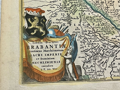 Carte ancienne du Duche de Brabant par Frederik de Wit