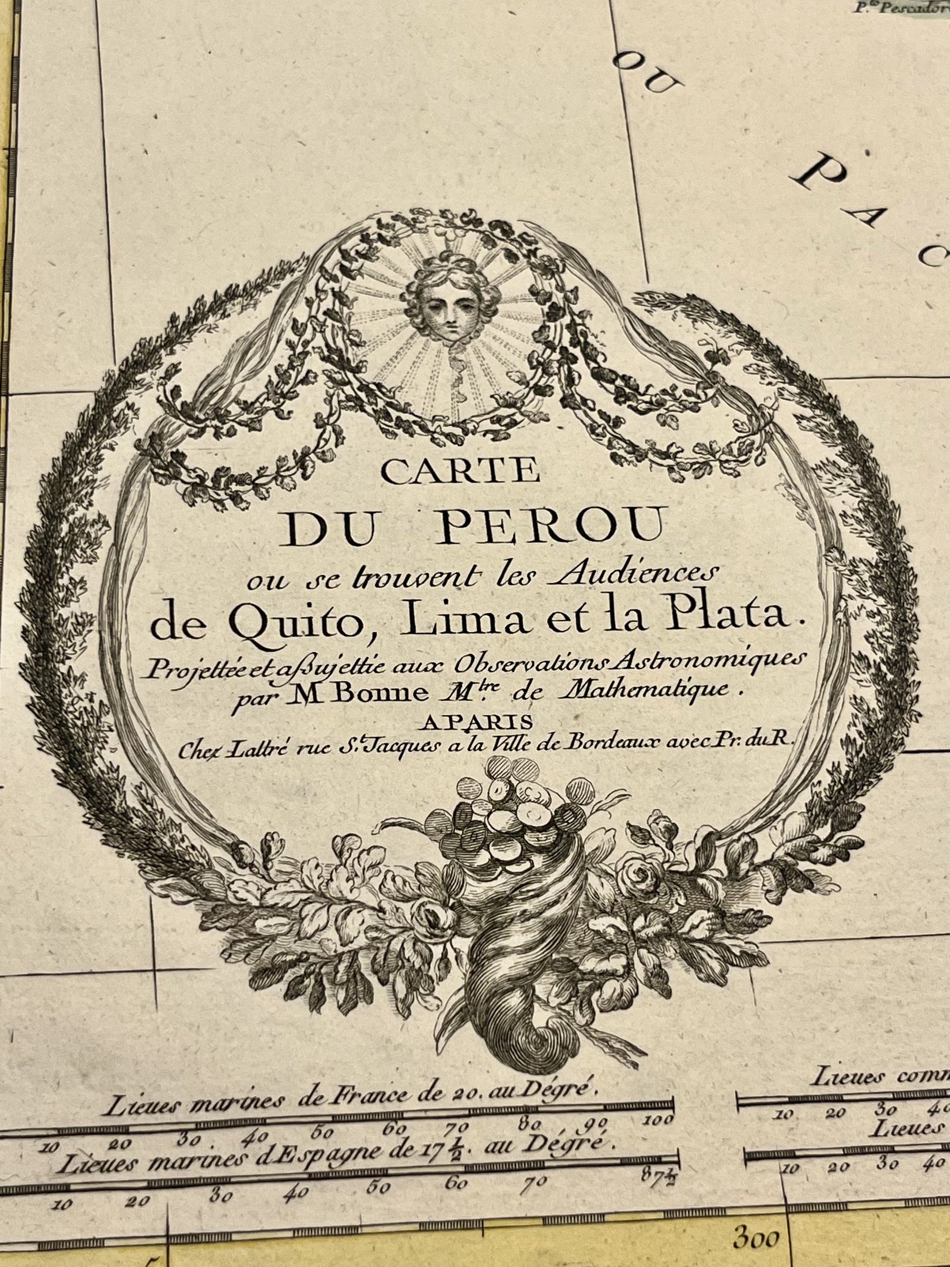 Carte ancienne du Perou par Rigobert Bonne