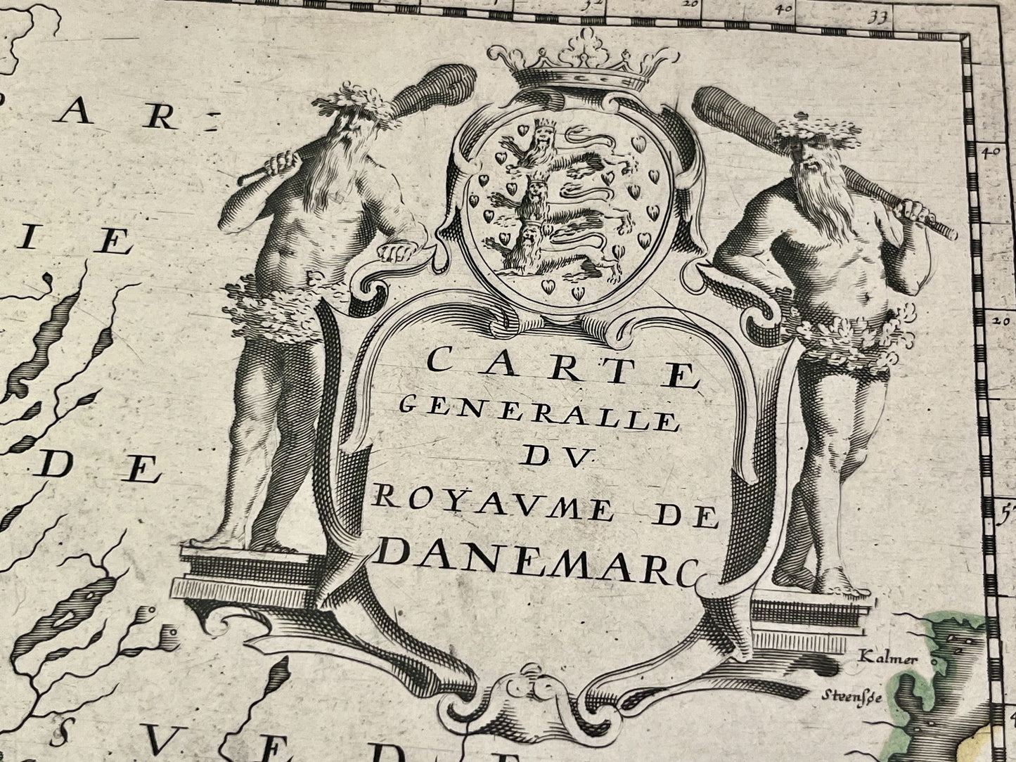 Carte ancienne du Royaume du Danemark