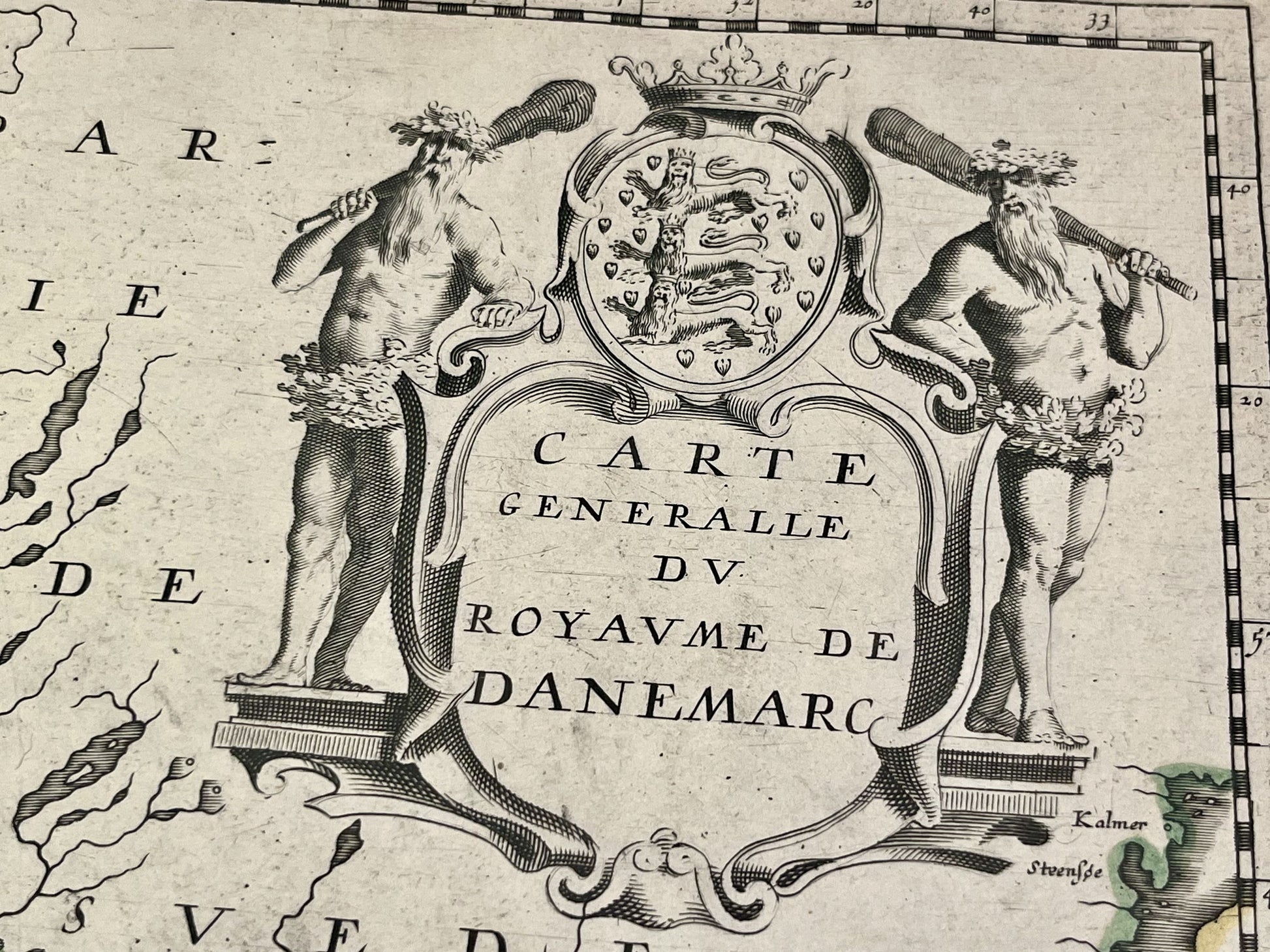 Carte ancienne du Royaume du Danemark