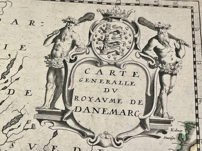 Carte ancienne du Royaume du Danemark