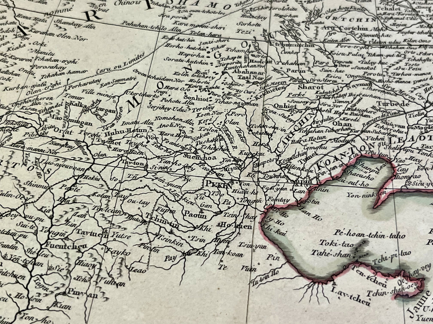 Carte ancienne environs Pekin Chine