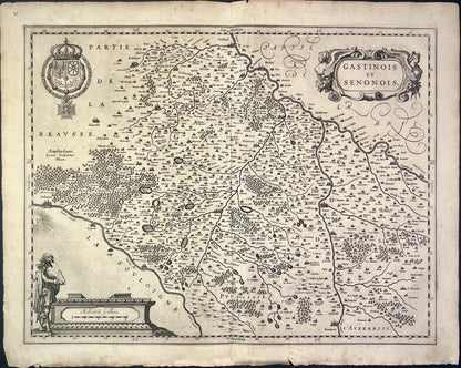 Carte ancienne environs de Sens