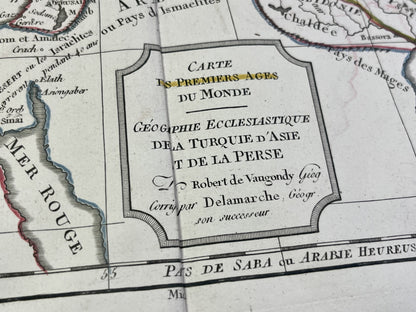 Carte ancienne geographique ecclesiastique par Delamarche