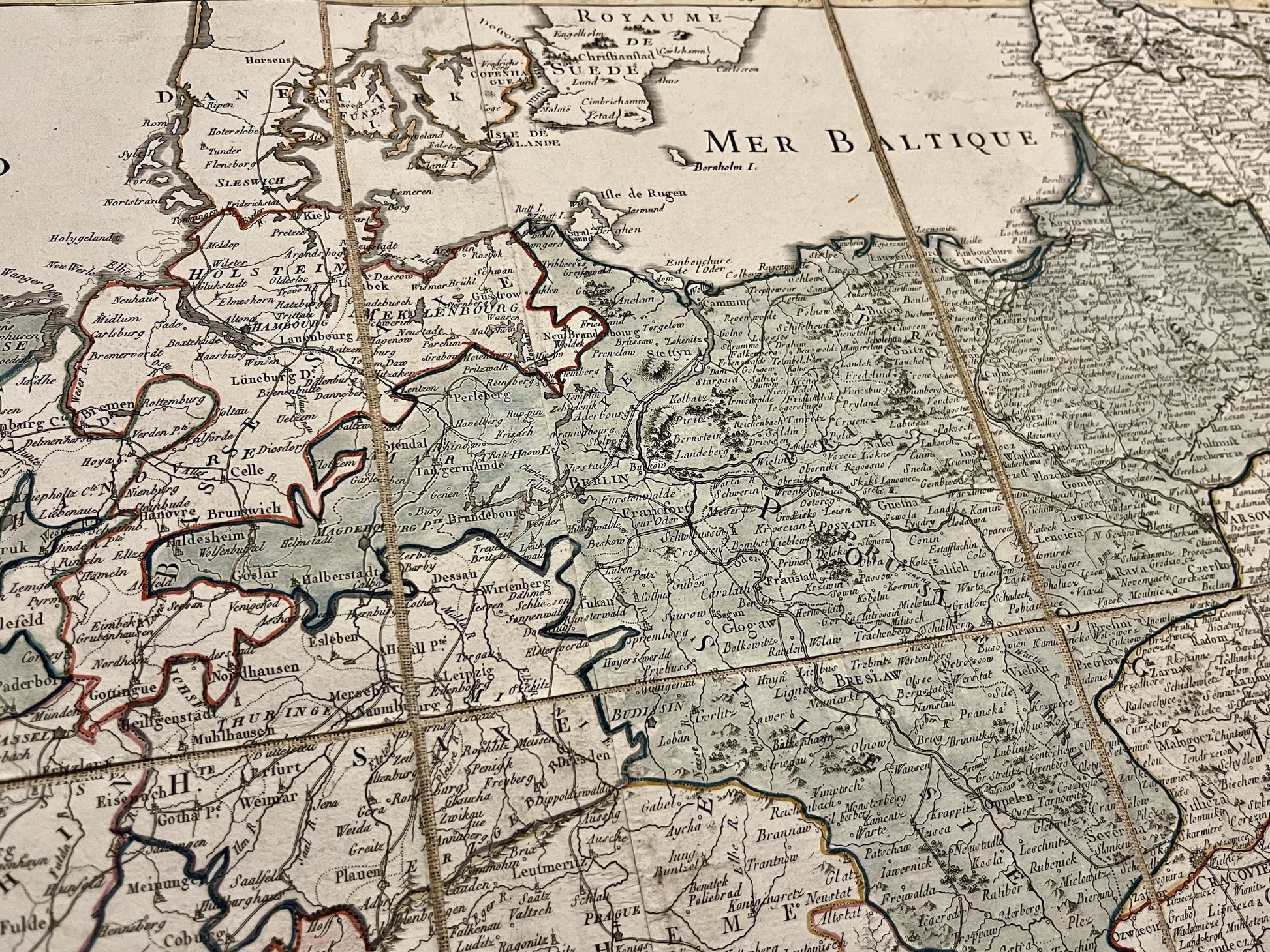 Carte ancienne guerres napoleoniennes en Europe centrale