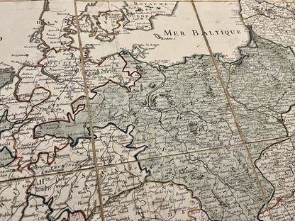 Carte ancienne guerres napoleoniennes en Europe centrale