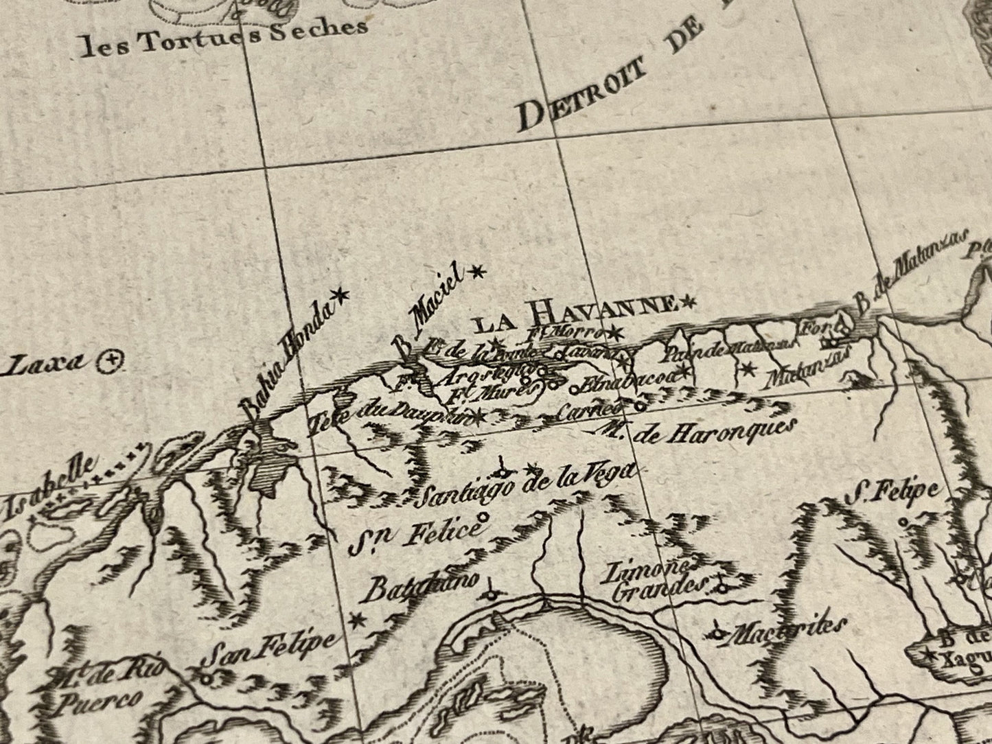 Carte ancienne la Havane Cuba