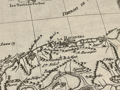 Carte ancienne la Havane Cuba