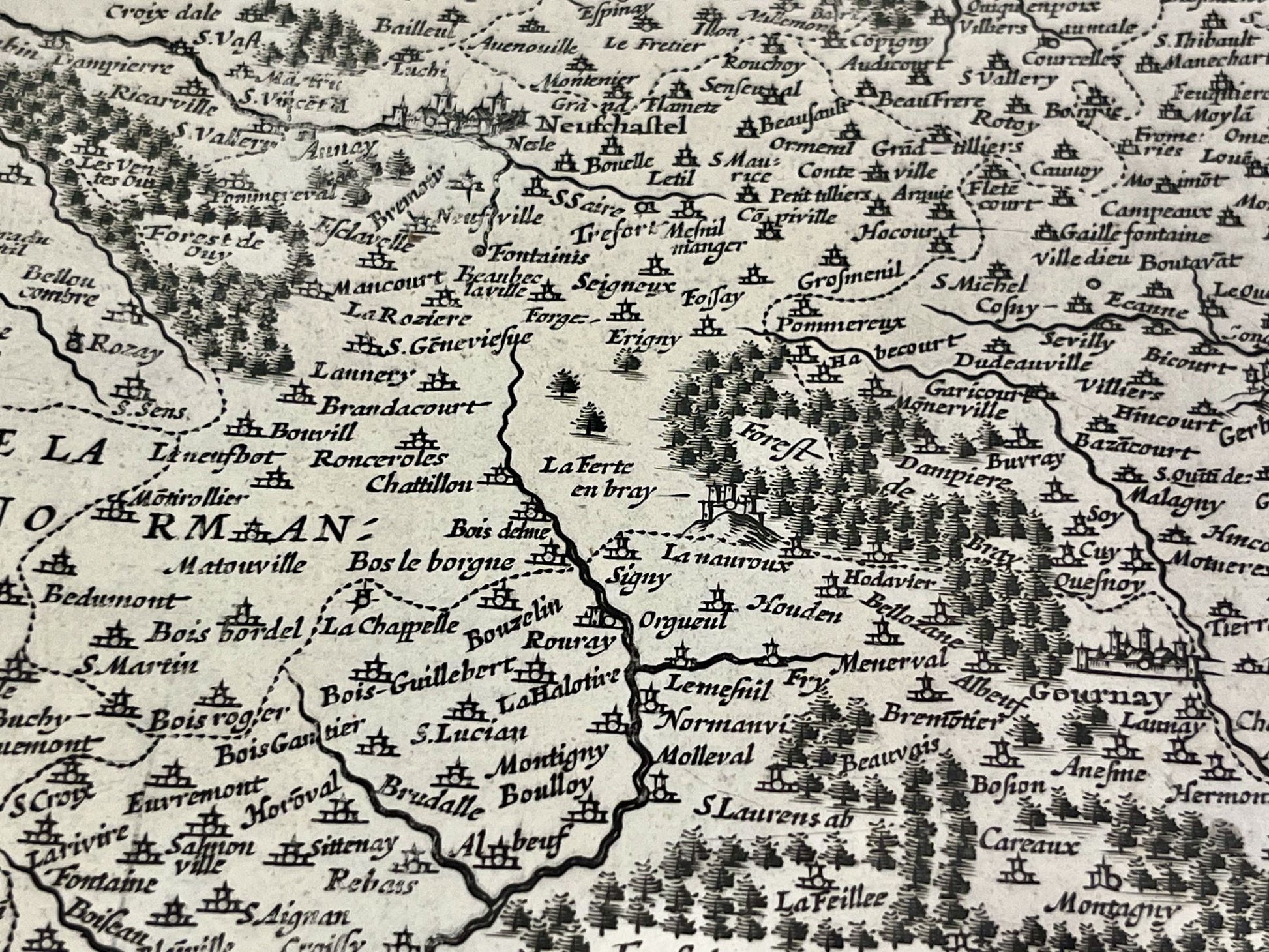 Carte ancienne pays de Bray