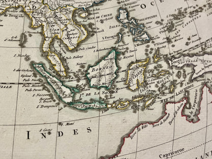 Carte ancienne politique Asie Indonesie