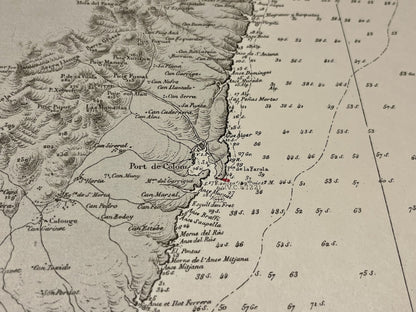 Carte ancienne port de Colom Majorque