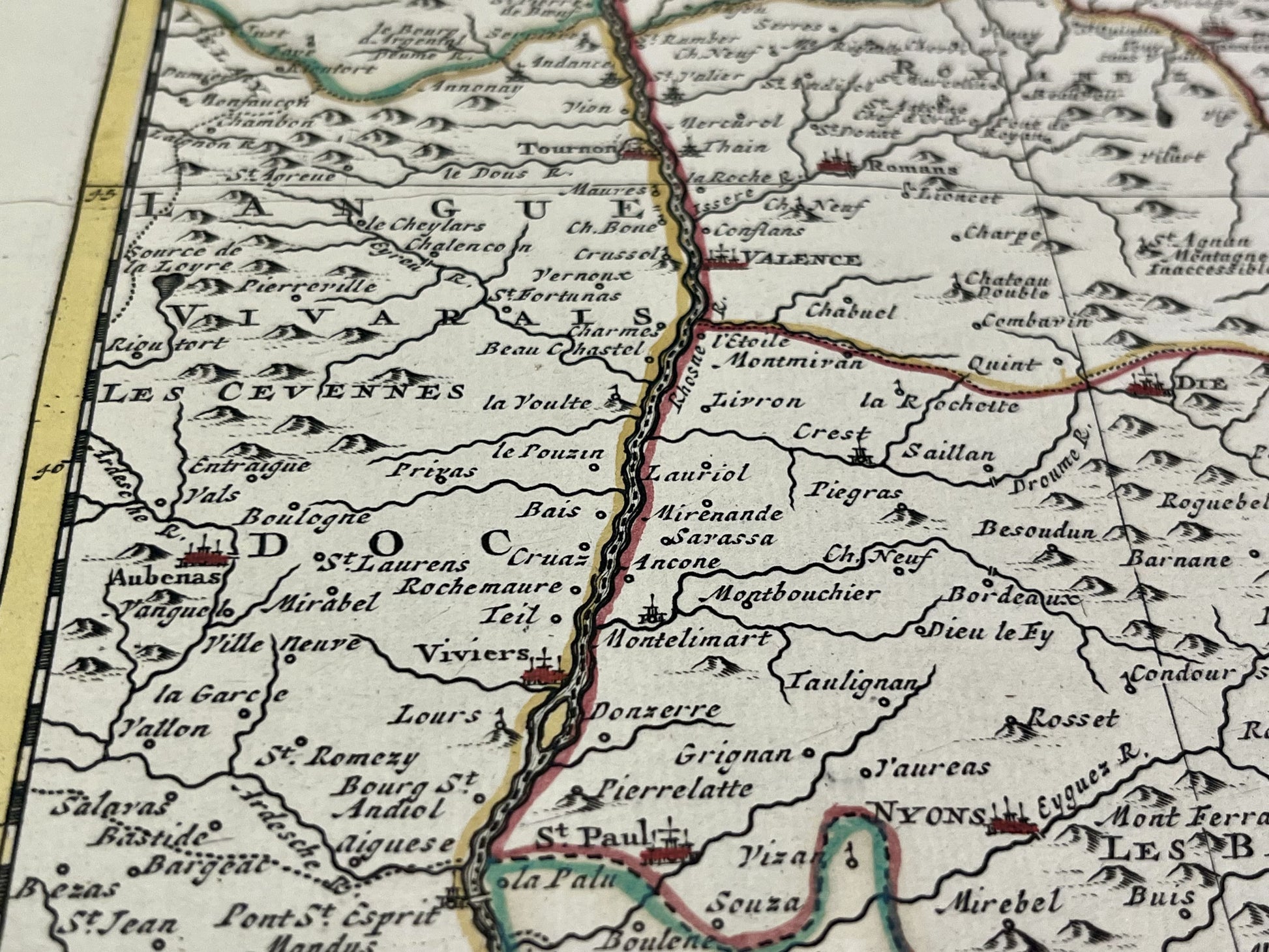 Carte ancienne sillon rhodanien