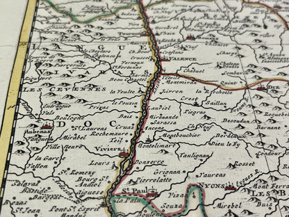 Carte ancienne sillon rhodanien