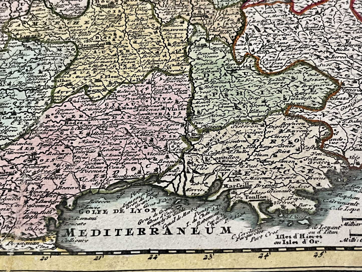 Carte ancienne sud France par Weigel