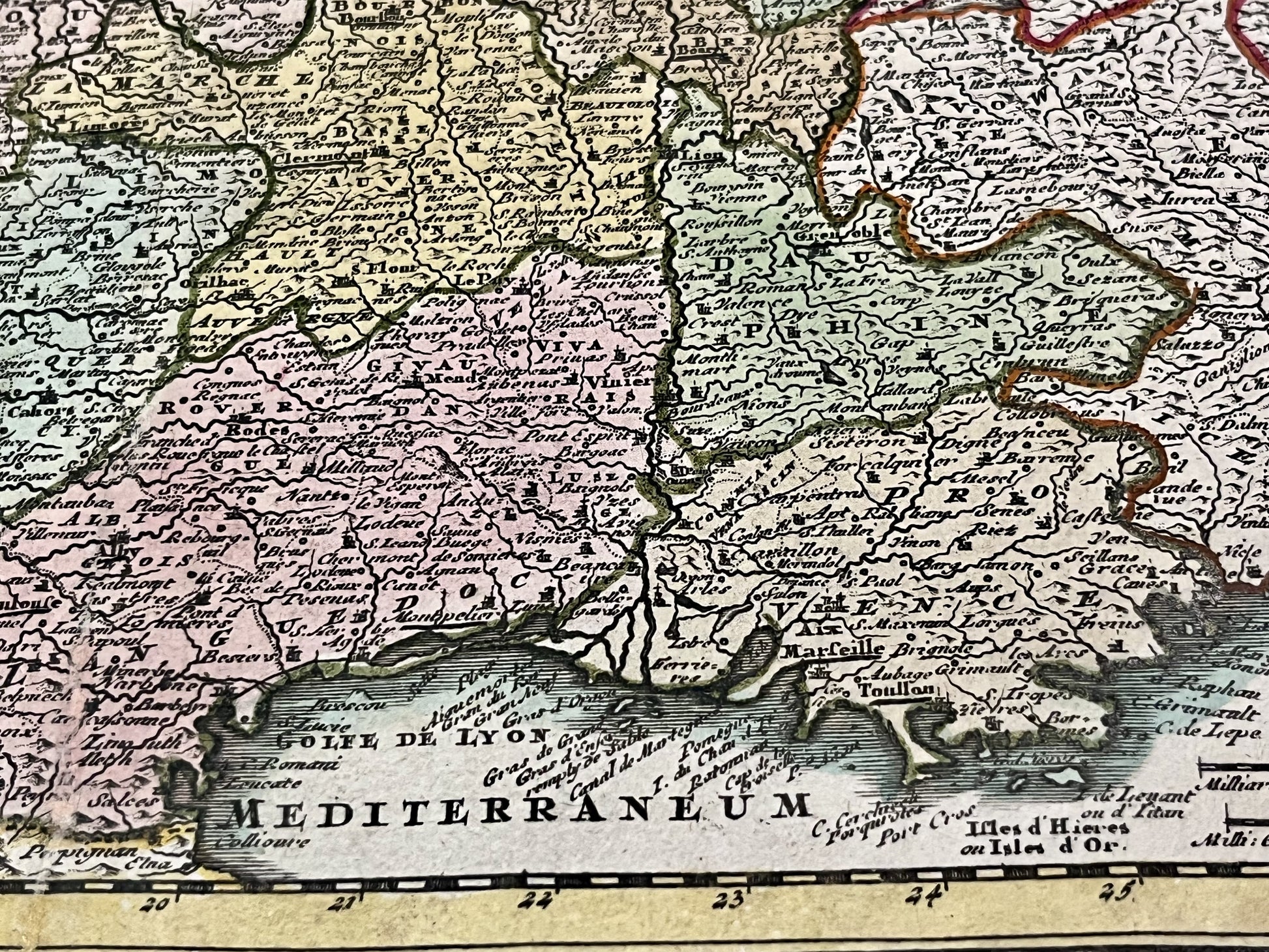 Carte ancienne sud France par Weigel