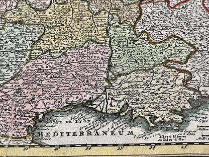 Carte ancienne sud France par Weigel