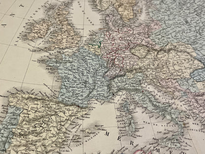 Carte ancienne vintage Europe